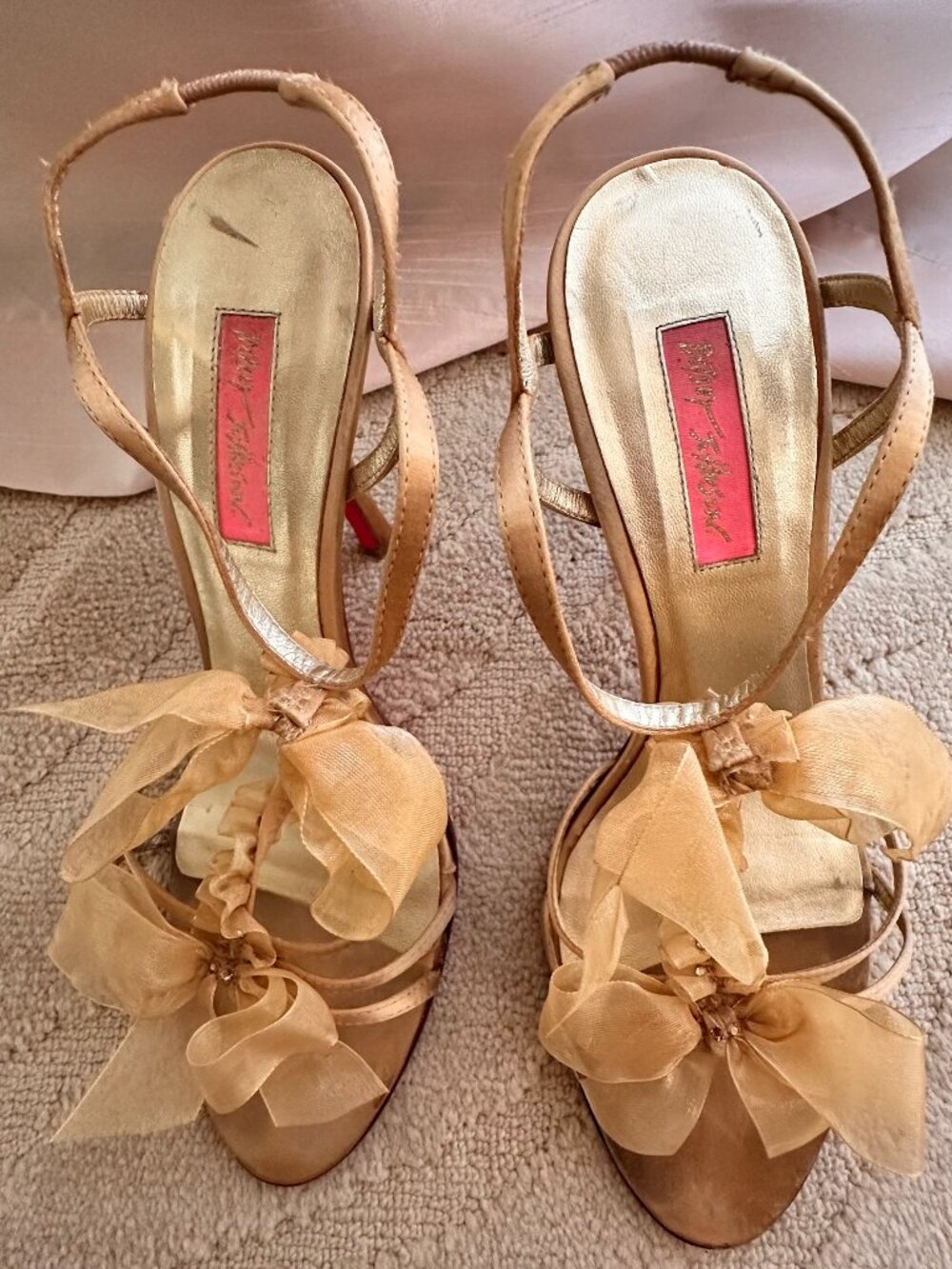 Betsy Johnson Gold High Heels - Size 8.5